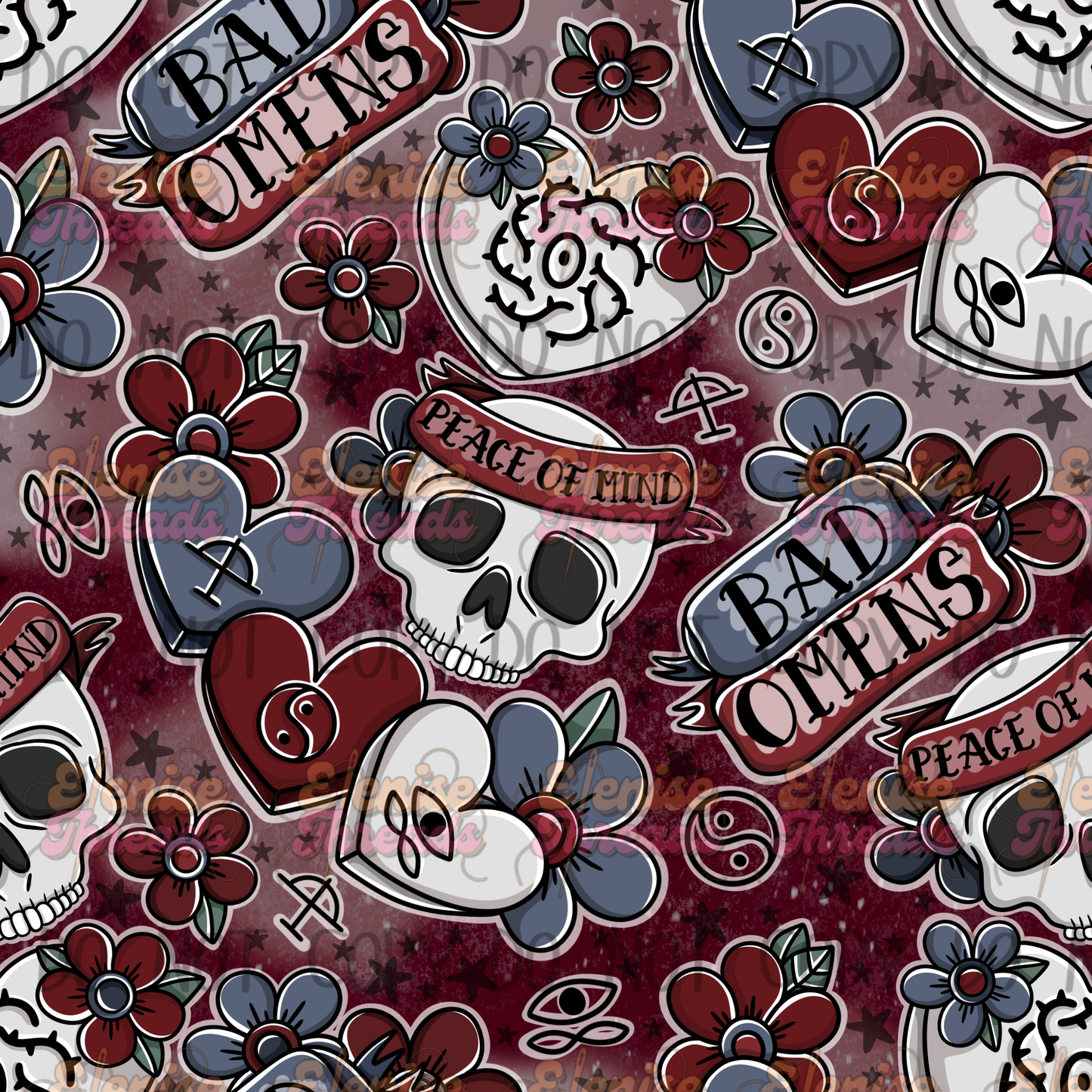 Bad Omens (Red Background )Adult Clothing