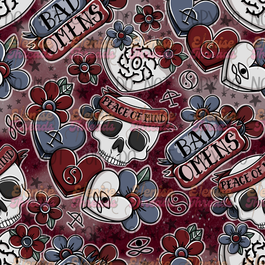 Bad Omens (Red Background )Adult Clothing