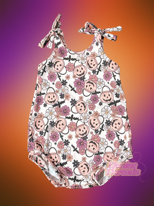 Pumpkin Buckets Bubble Romper