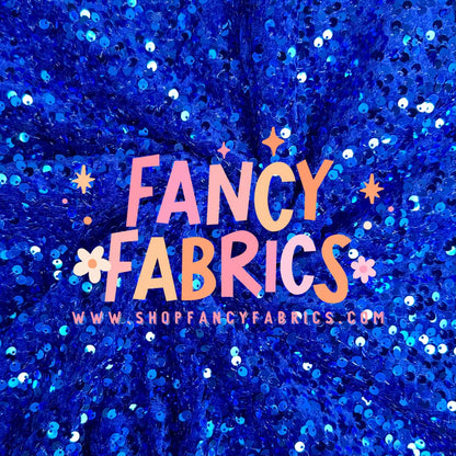 Blue Sequin Bow