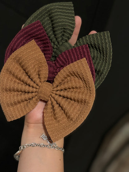 Burgundy Waved Bows