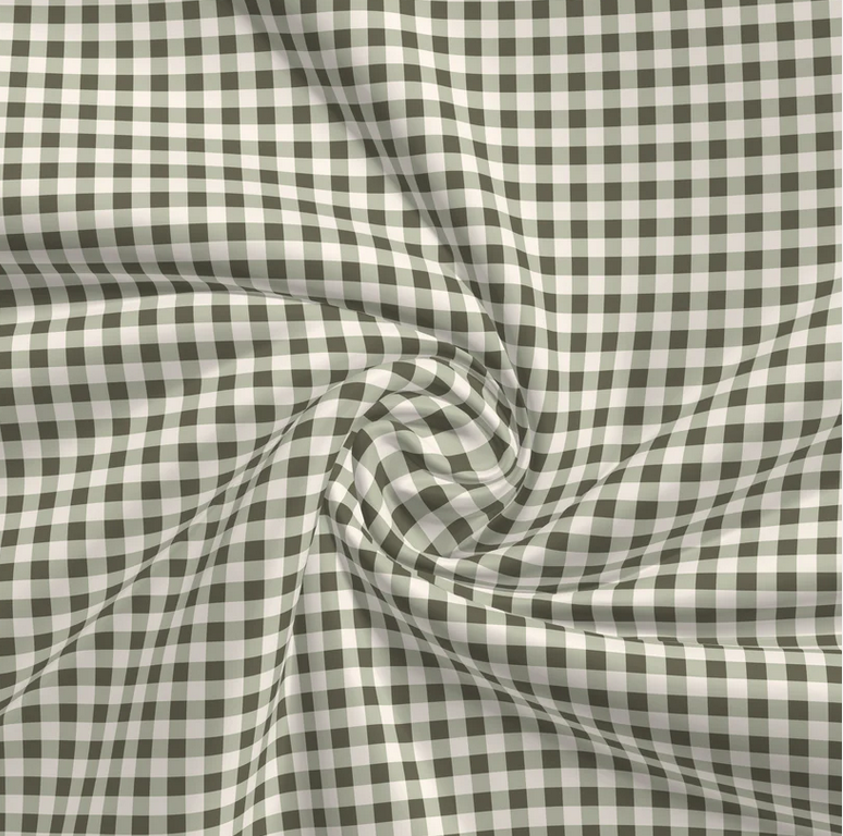 Olive Gingham Romper