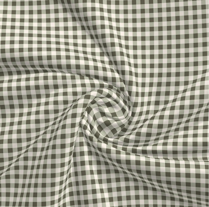 Olive Gingham Romper