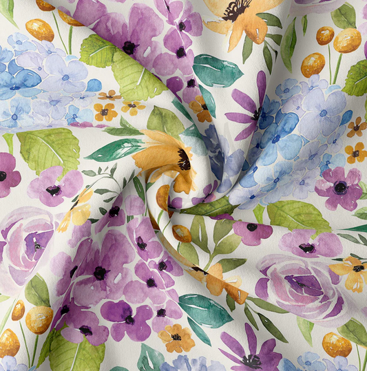 Spring Floral Scrunchie