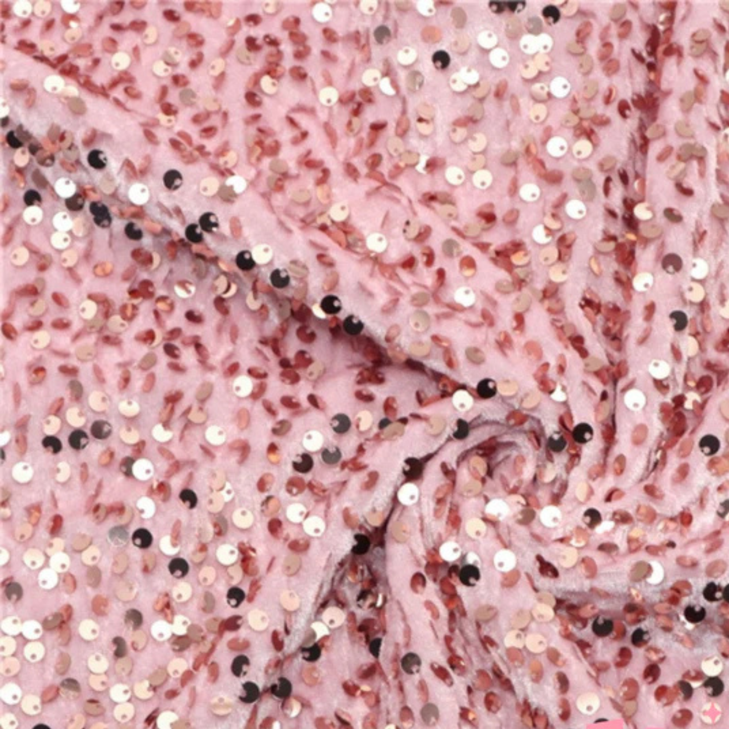 Rose Gold Sequin Velvet